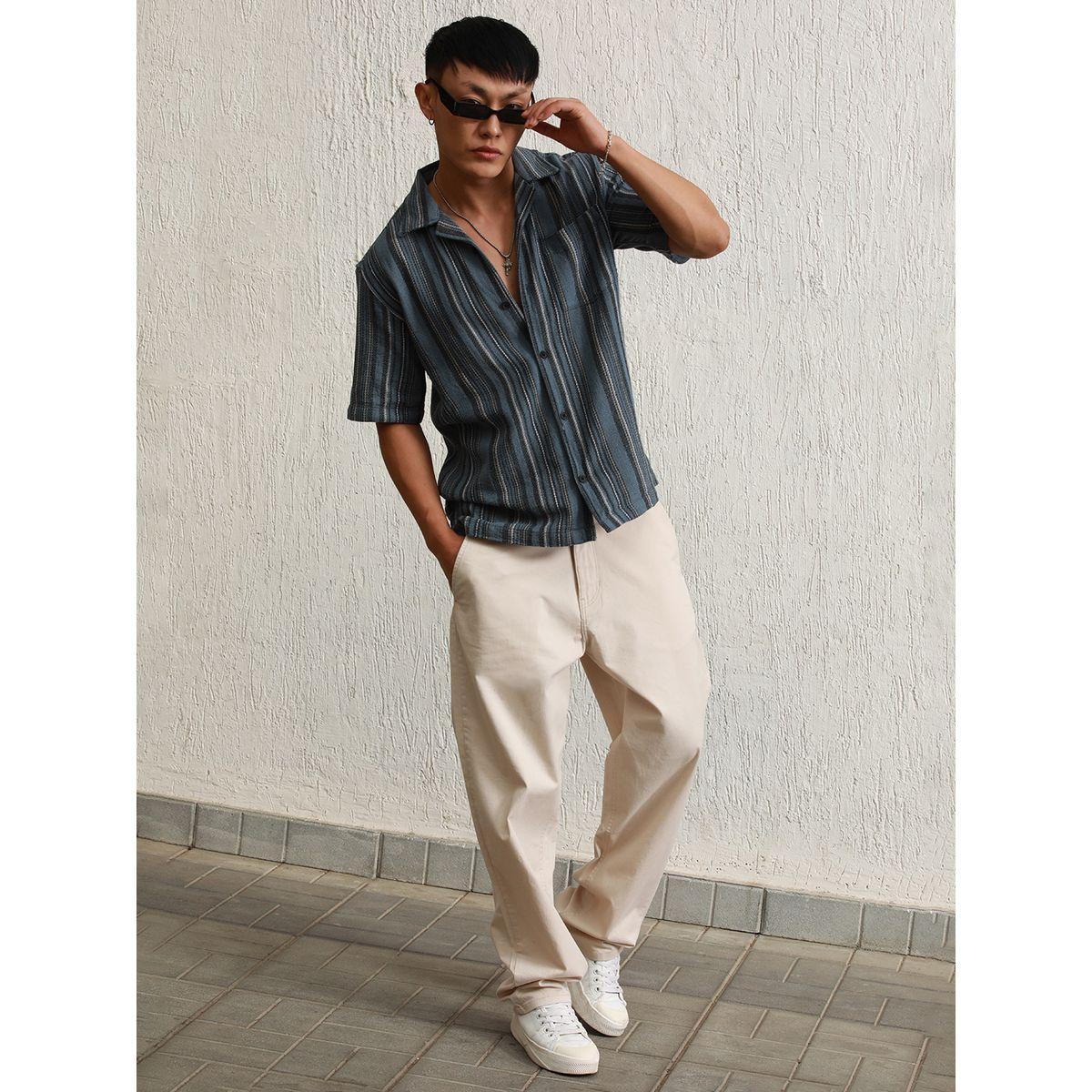 Hubberholme X Styli  Relaxed Fit Striped Resort Collar Casual Shirt-men-clothing-shirts-image-4