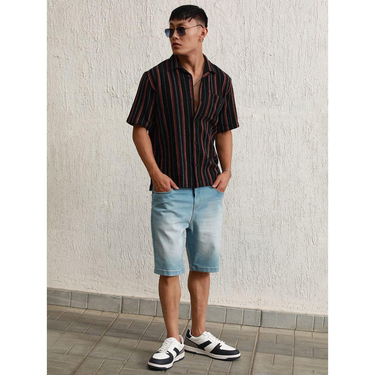 Hubberholme X Styli  Relaxed Fit Striped Resort Collar Casual Shirt-men-clothing-shirts-image-4