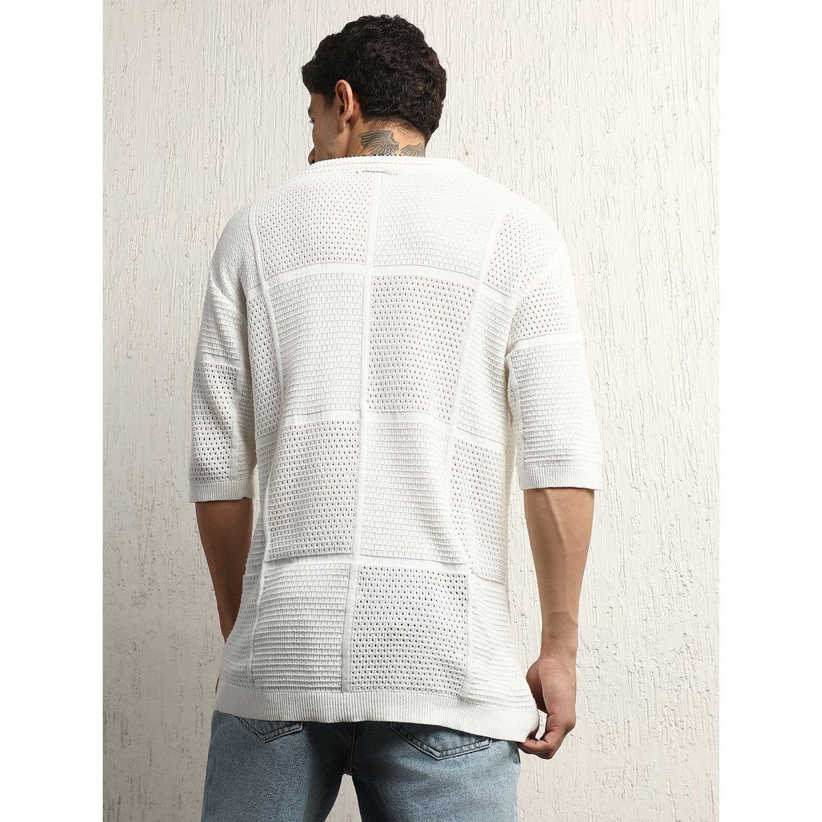 قميص فضفاض محبوك بتفاصيل بارزة الملمس هابر هولم × ستايلي-men-clothing-shirts-image-2