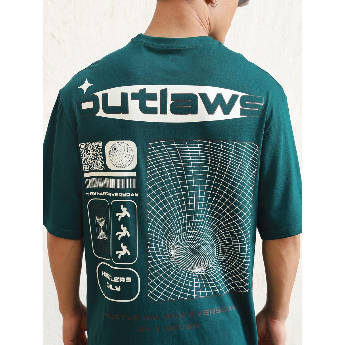 تيشيرت فضفاض مطبع بطبعة جرافيك هابر هولم × ستايلي-men-clothing-tshirtsandpolos-tshirts-image-2