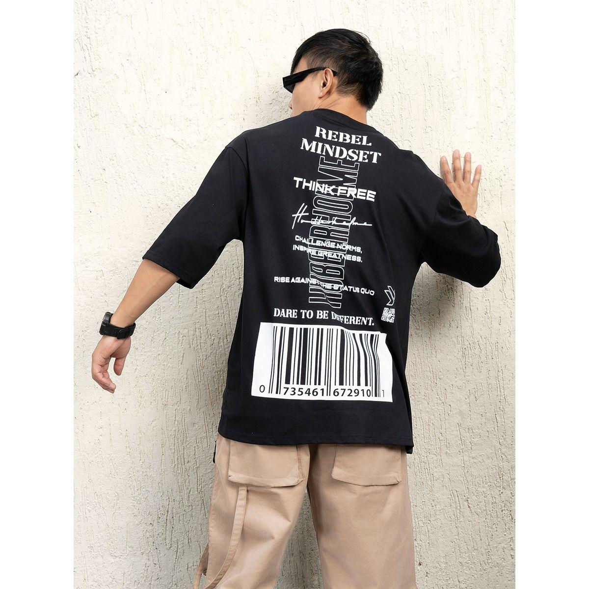 تيشيرت فضفاض بطبعة جرافيك واكتاف منخفضة-men-clothing-tshirtsandpolos-tshirts-image-5