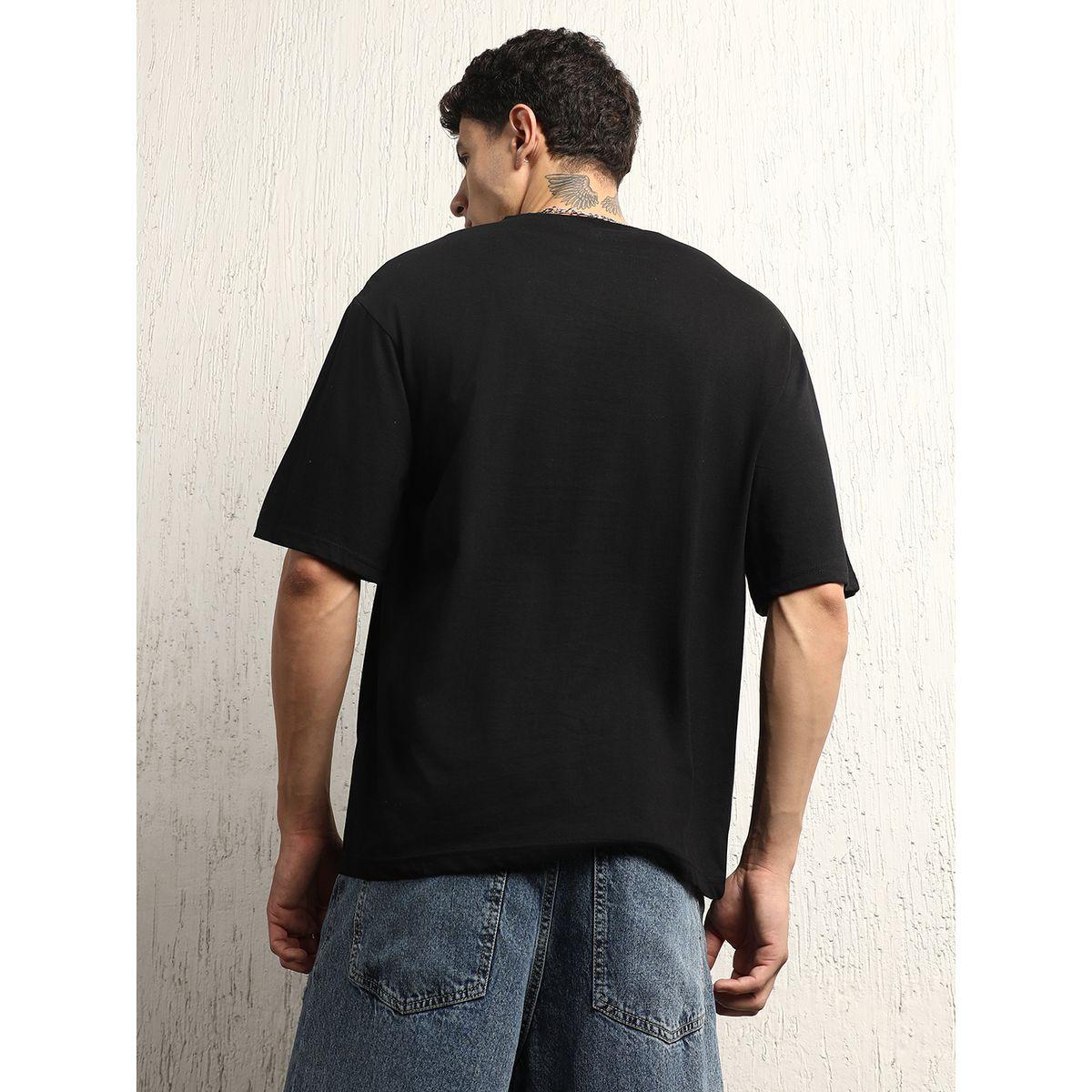 تيشيرت فضفاض مطبع بطبعة جرافيك هابر هولم × ستايلي-men-clothing-tshirtsandpolos-tshirts-image-3