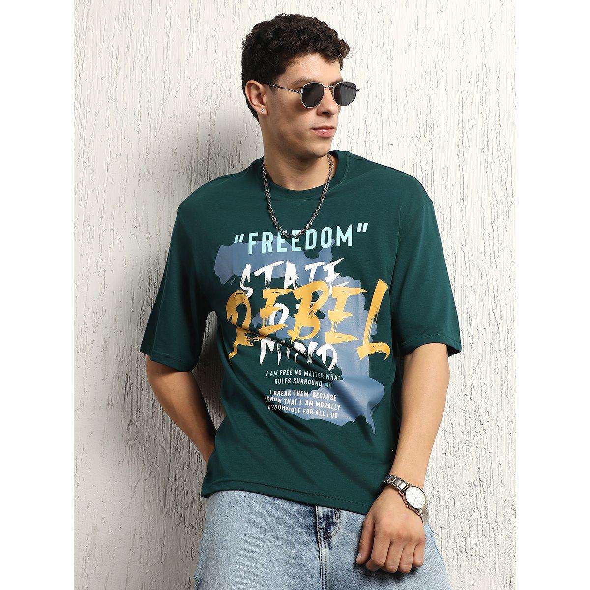 تيشيرت فضفاض مطبع بطبعة جرافيك هابر هولم × ستايلي-men-clothing-tshirtsandpolos-tshirts-image-1