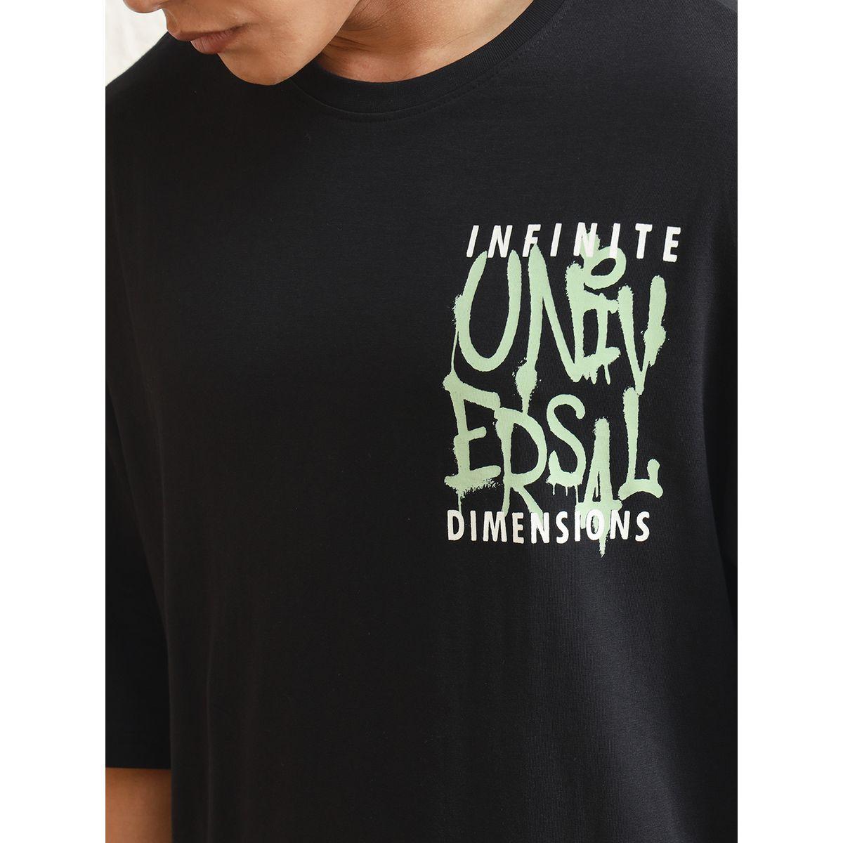 تيشيرت فضفاض مطبع بطبعة جرافيك هابر هولم × ستايلي-men-clothing-tshirtsandpolos-tshirts-image-2