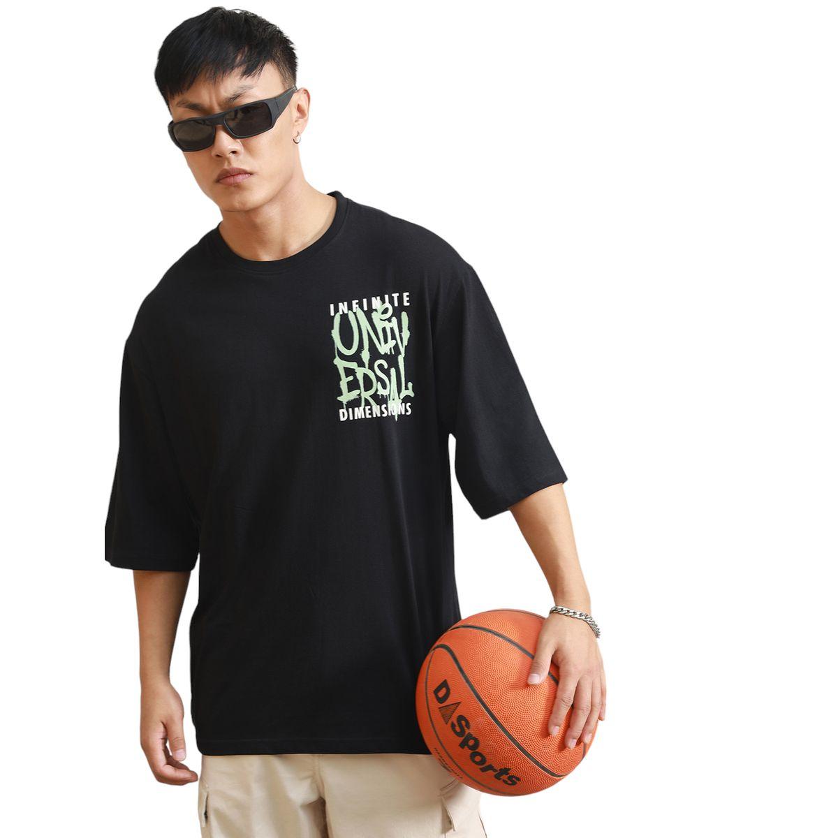 تيشيرت فضفاض مطبع بطبعة جرافيك هابر هولم × ستايلي-men-clothing-tshirtsandpolos-tshirts-image-3