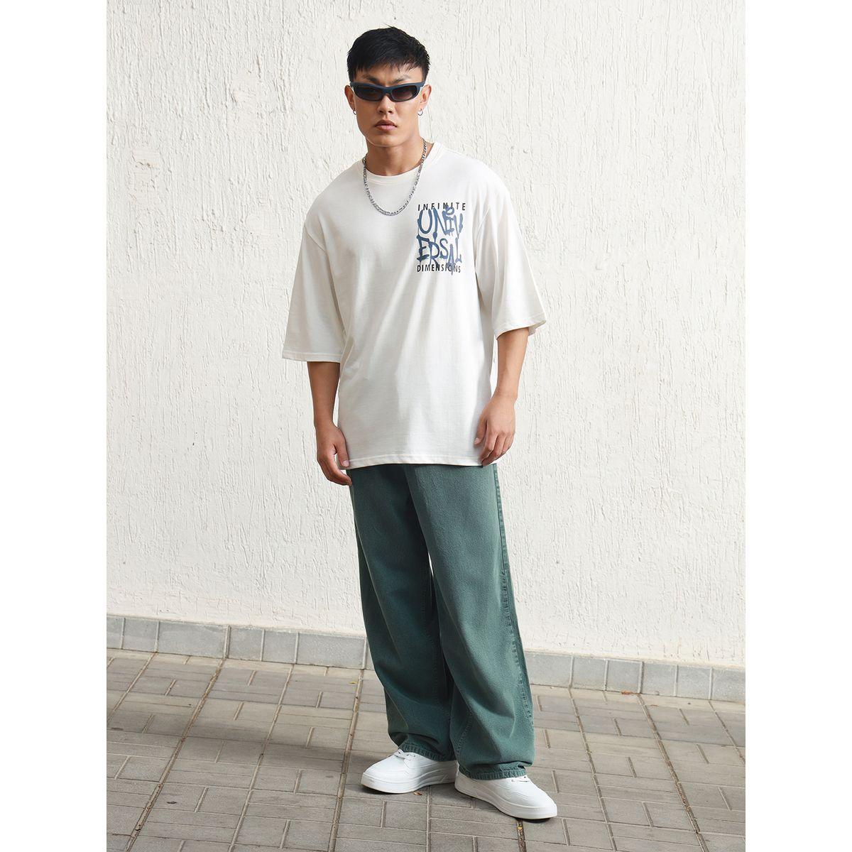 تيشيرت فضفاض بطبعة كتابة هابر هولم × ستايلي-men-clothing-tshirtsandpolos-tshirts-image-5