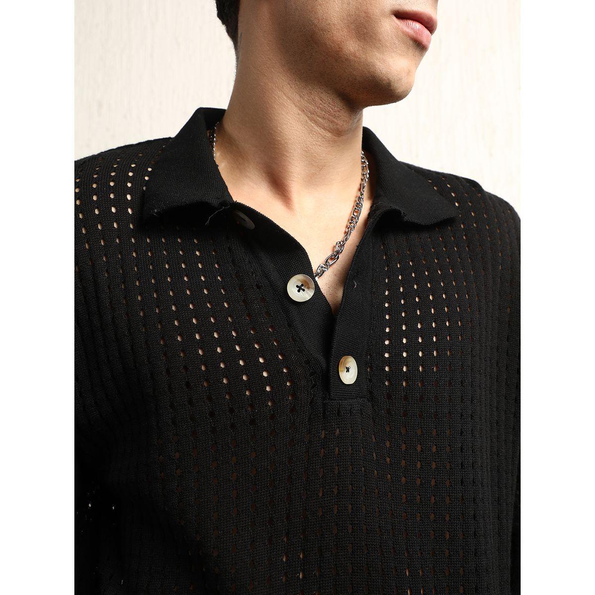 Hubberholme X Styli  Eyelet Design Oversized  Knit Polo-men-clothing-tshirtsandpolos-tshirts-image-3