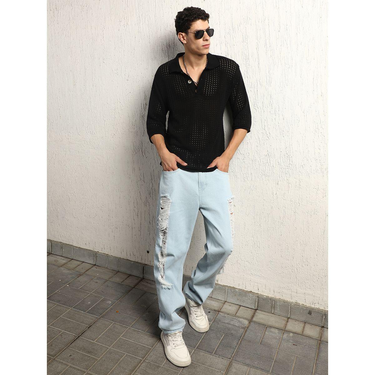Hubberholme X Styli  Eyelet Design Oversized  Knit Polo-men-clothing-tshirtsandpolos-tshirts-image-4