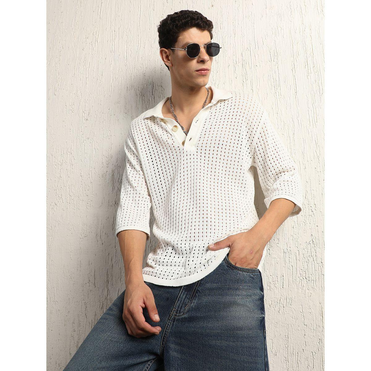 Hubberholme X Styli  Eyelet Design Oversized  Knit Polo-men-clothing-tshirtsandpolos-tshirts-image-1