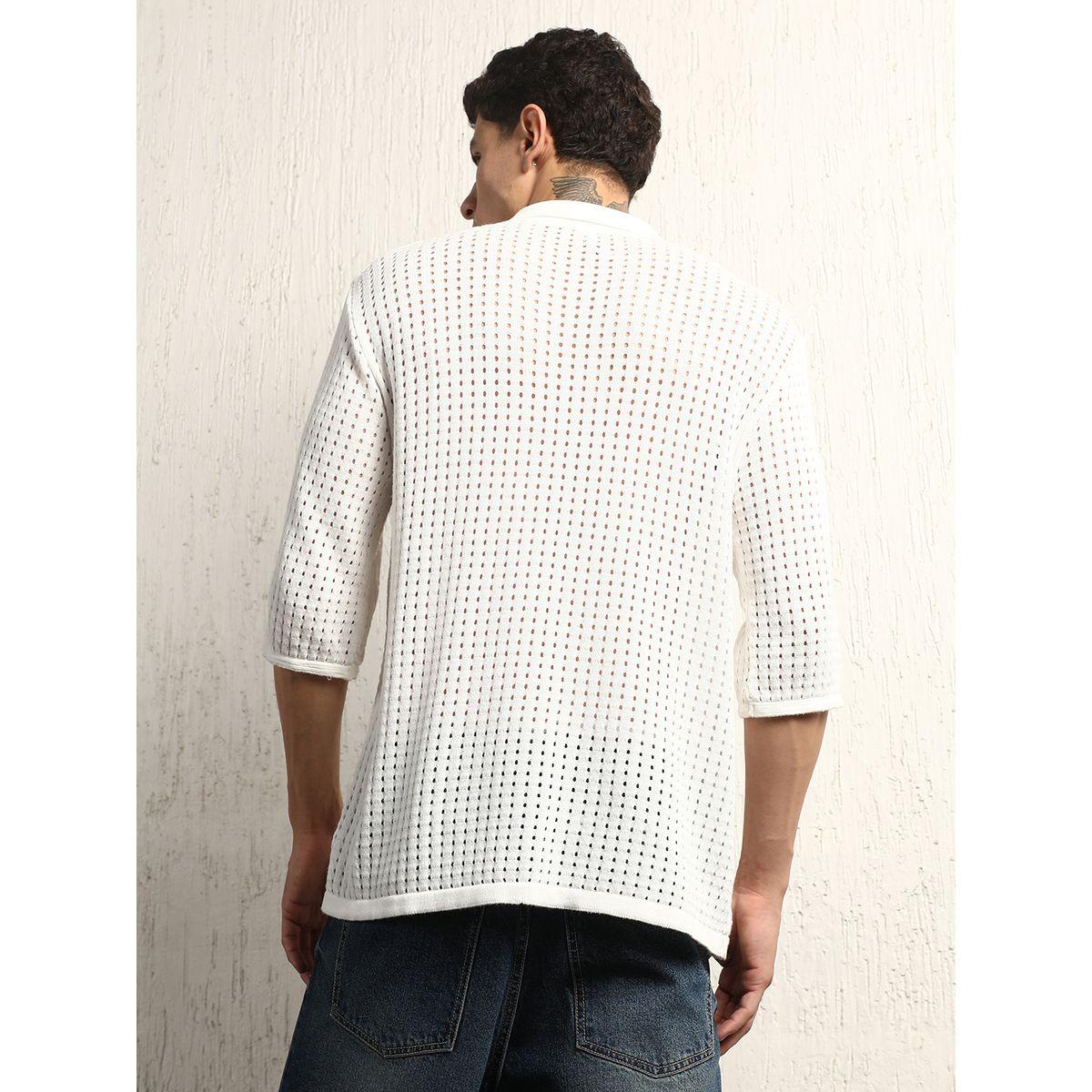 Hubberholme X Styli  Eyelet Design Oversized  Knit Polo-men-clothing-tshirtsandpolos-tshirts-image-2
