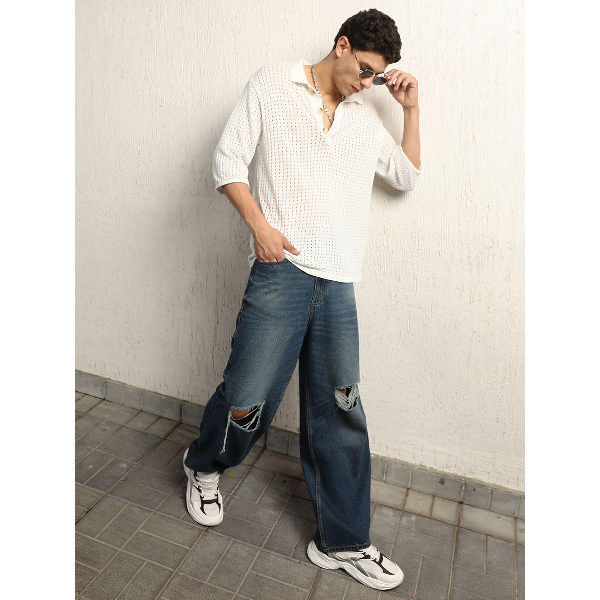Hubberholme X Styli  Eyelet Design Oversized  Knit Polo-men-clothing-tshirtsandpolos-tshirts-image-4