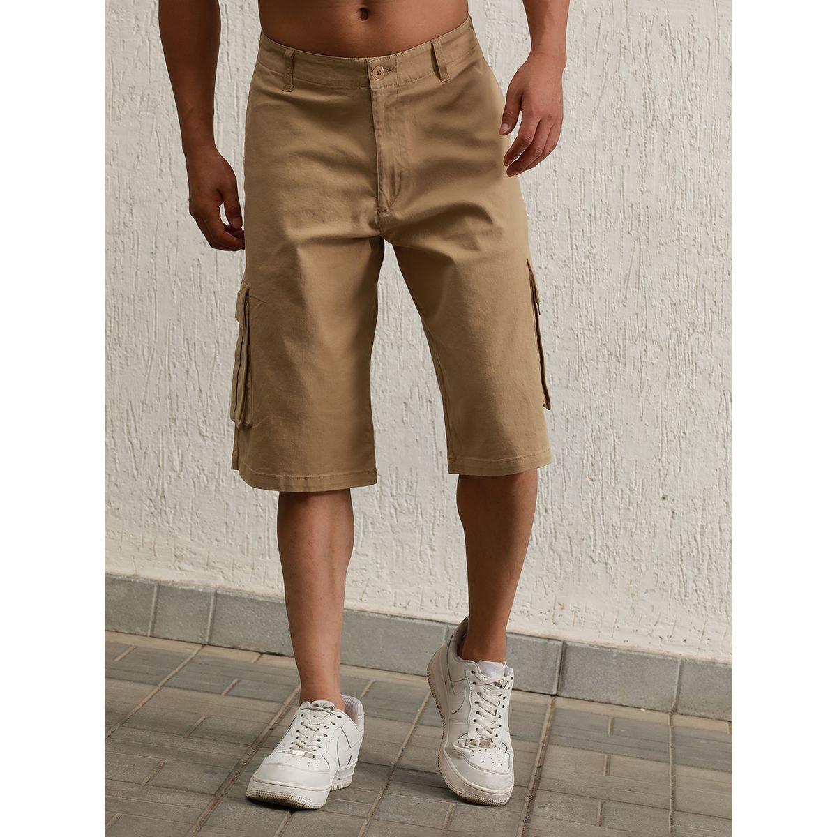 Hubberholme X Styli  Solid Cargo Shorts with Belt Loops-men-clothing-bottoms-shorts-image-1