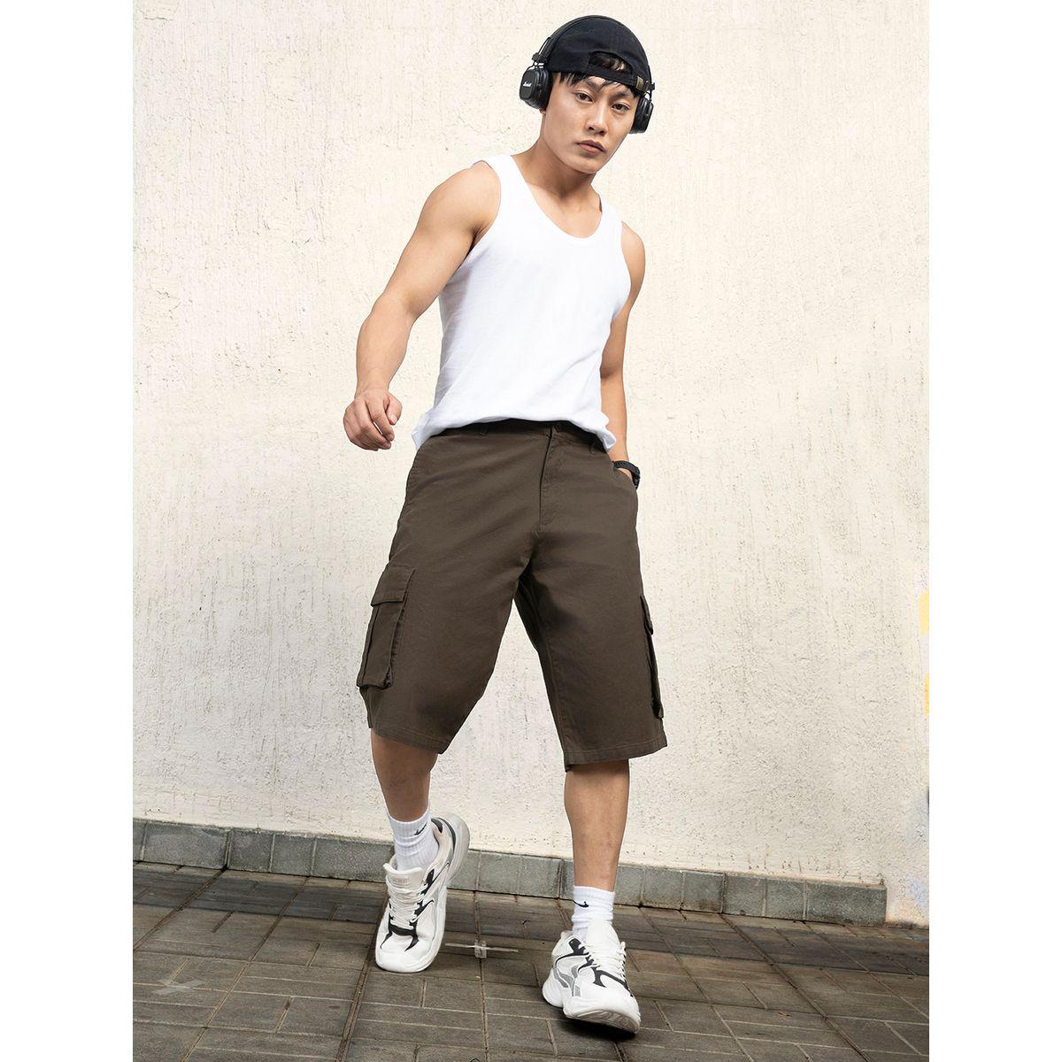 Hubberholme X Styli  Relaxed Fit Cargo Shorts with Pockets-men-clothing-bottoms-shorts-image-4