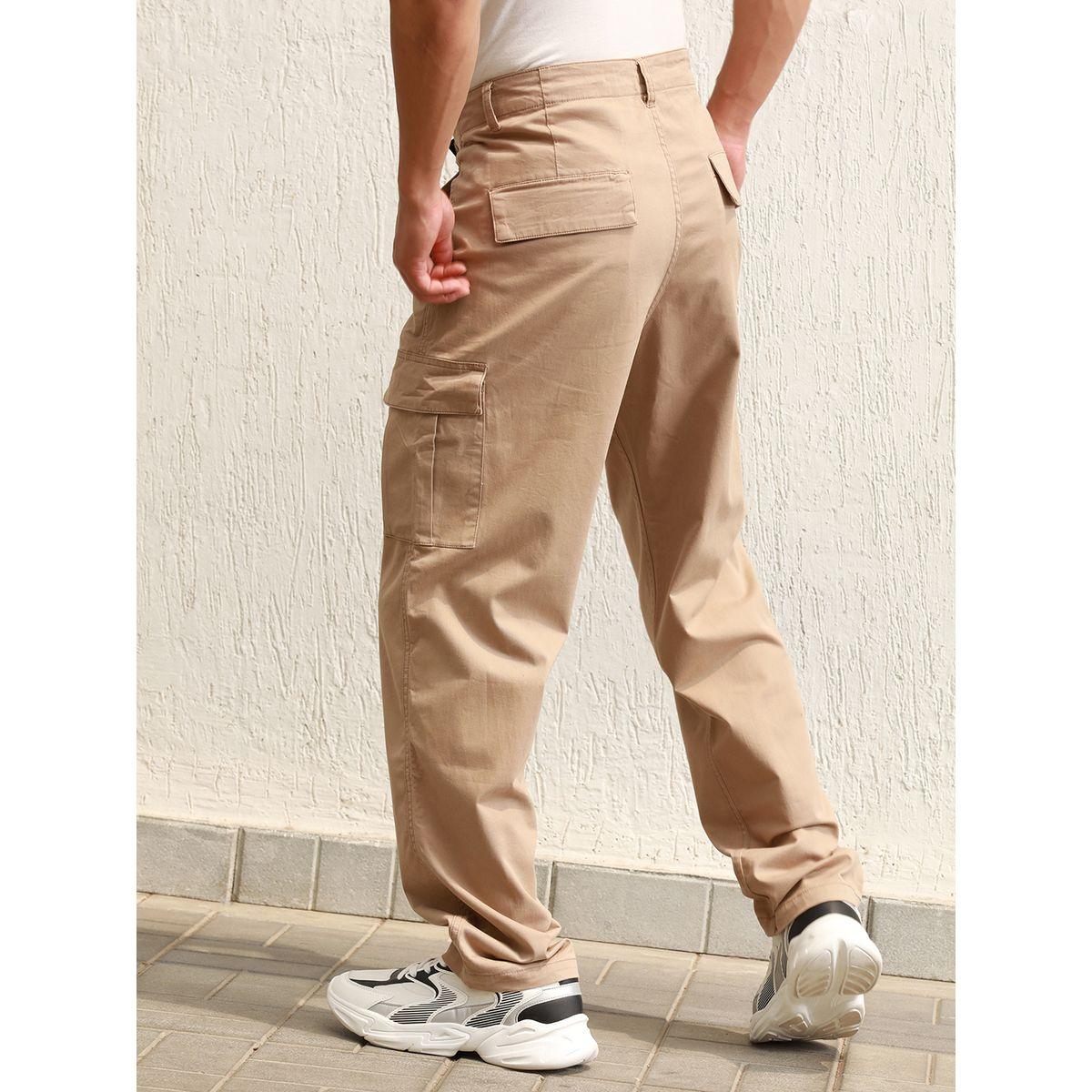بنطال هوبرهولم بجيوب كارجو وفتحات حزام هابر هولم × ستايلي-men-clothing-bottoms-trousersandchinos-trousers-image-2