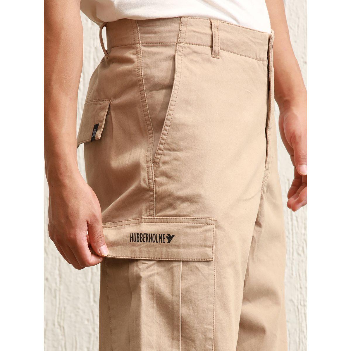 بنطال هوبرهولم بجيوب كارجو وفتحات حزام هابر هولم × ستايلي-men-clothing-bottoms-trousersandchinos-trousers-image-3