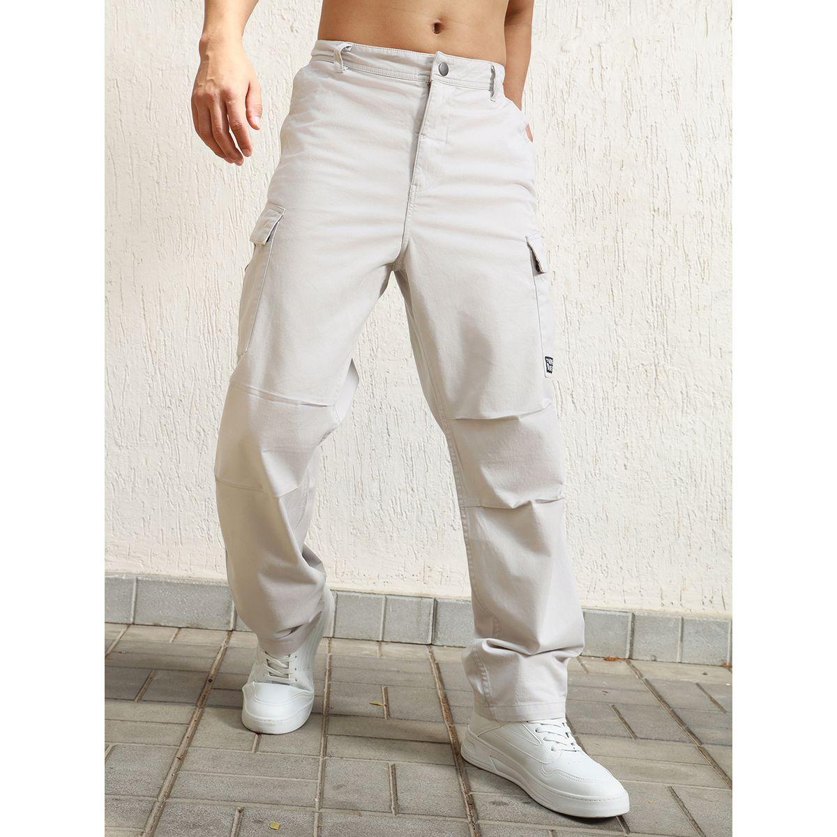بنطال كارجو بقصة مريحة وخصر متوسط هابر هولم × ستايلي-men-clothing-bottoms-trousersandchinos-trousers-image-1