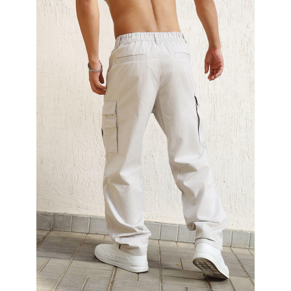 بنطال كارجو بقصة مريحة وخصر متوسط هابر هولم × ستايلي-men-clothing-bottoms-trousersandchinos-trousers-image-2
