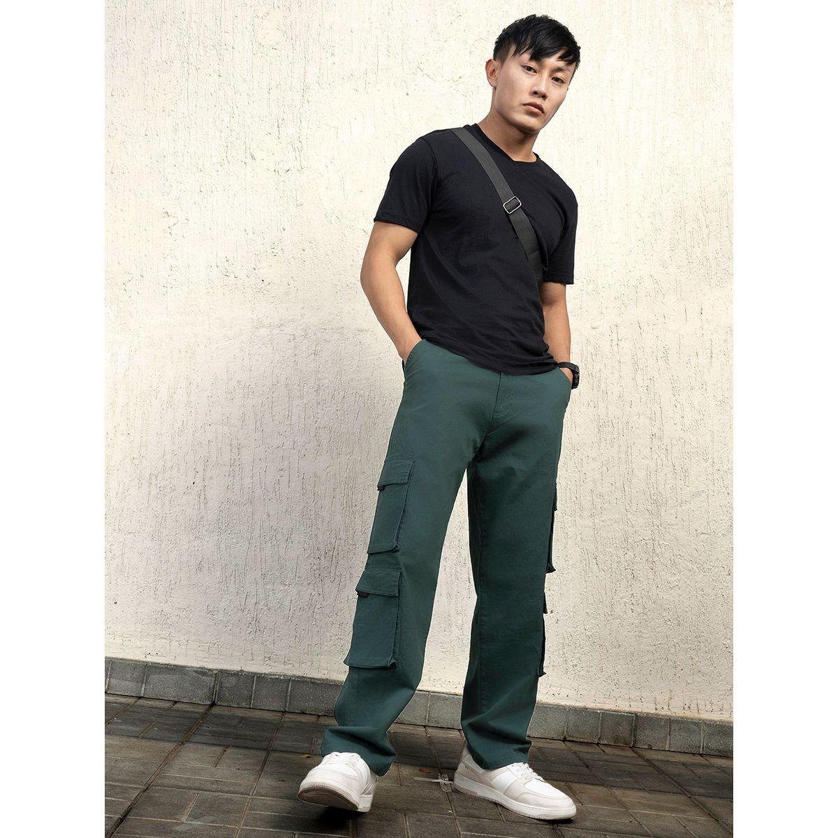 بنطال كارجو بقصة واسعة وخصر متوسط هابر هولم × ستايلي-men-clothing-bottoms-trousersandchinos-trousers-image-4