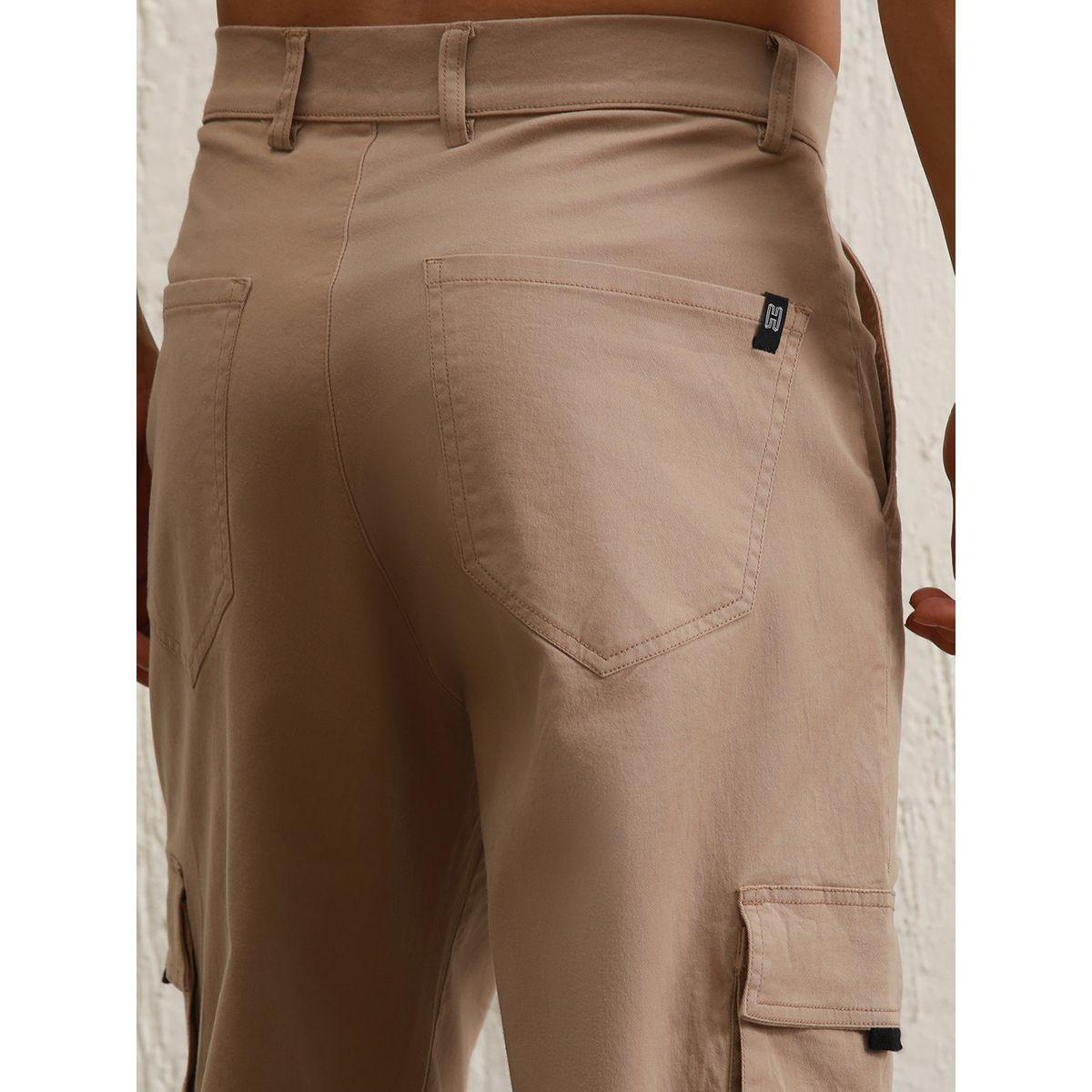 بنطال بجيوب كارجو مع قصة مستقيمة هابر هولم × ستايلي-men-clothing-bottoms-trousersandchinos-trousers-image-4