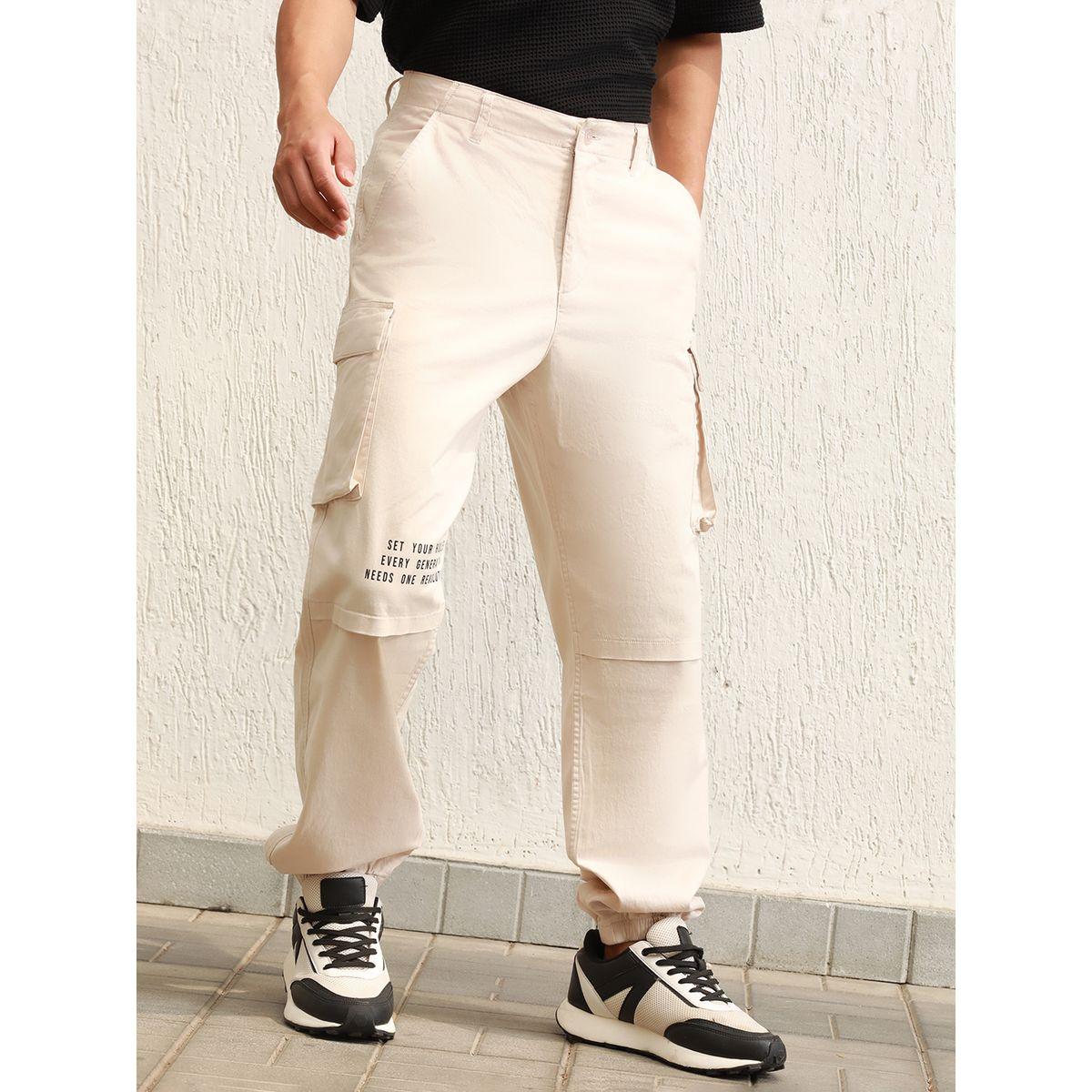 بنطال كارجو بقصة مريحة وجيب مطبع هابر هولم × ستايلي-men-clothing-bottoms-joggers-image-1