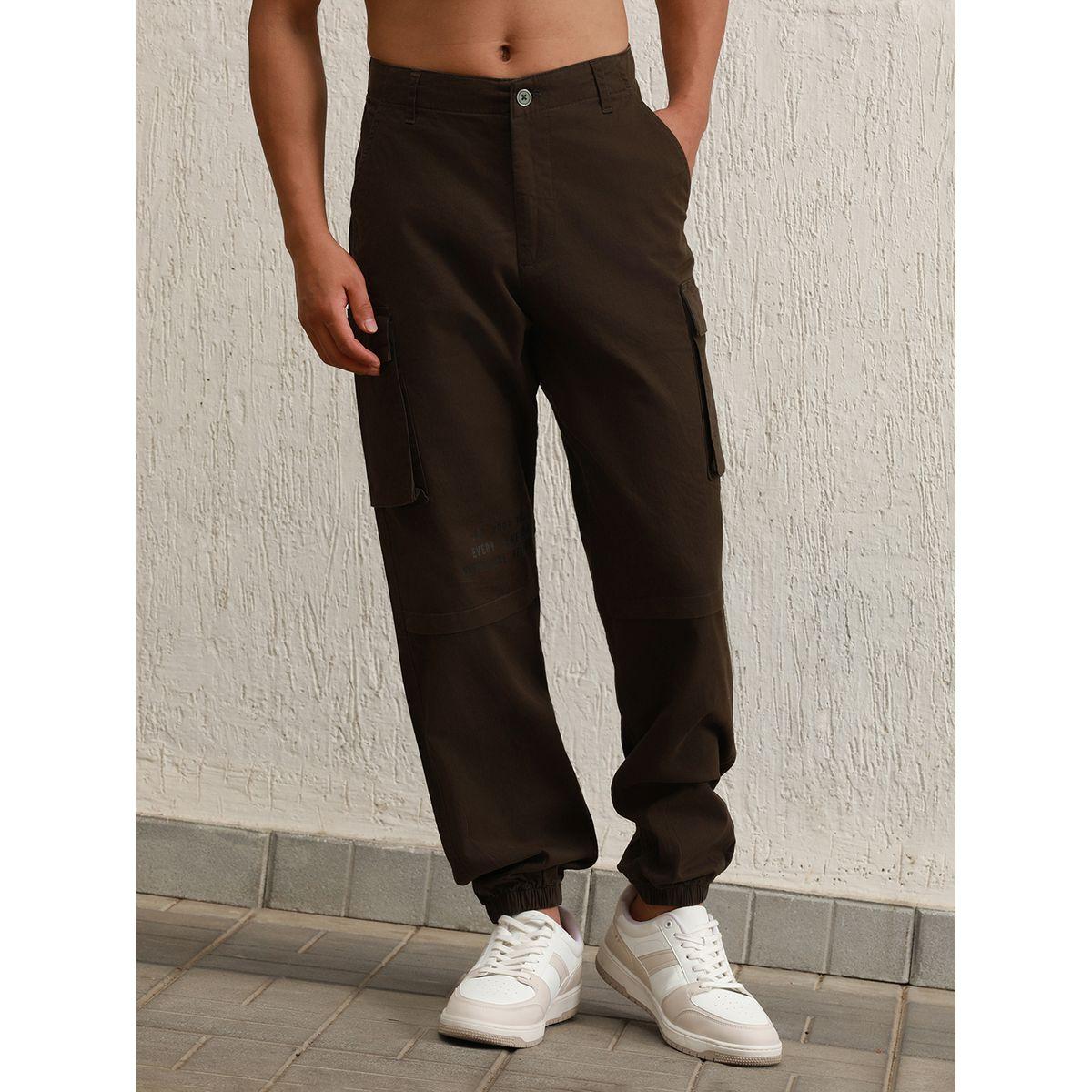 بنطال كارجو بقصة مريحة وجيب متوسط هابر هولم × ستايلي-men-clothing-bottoms-trousersandchinos-trousers-image-1