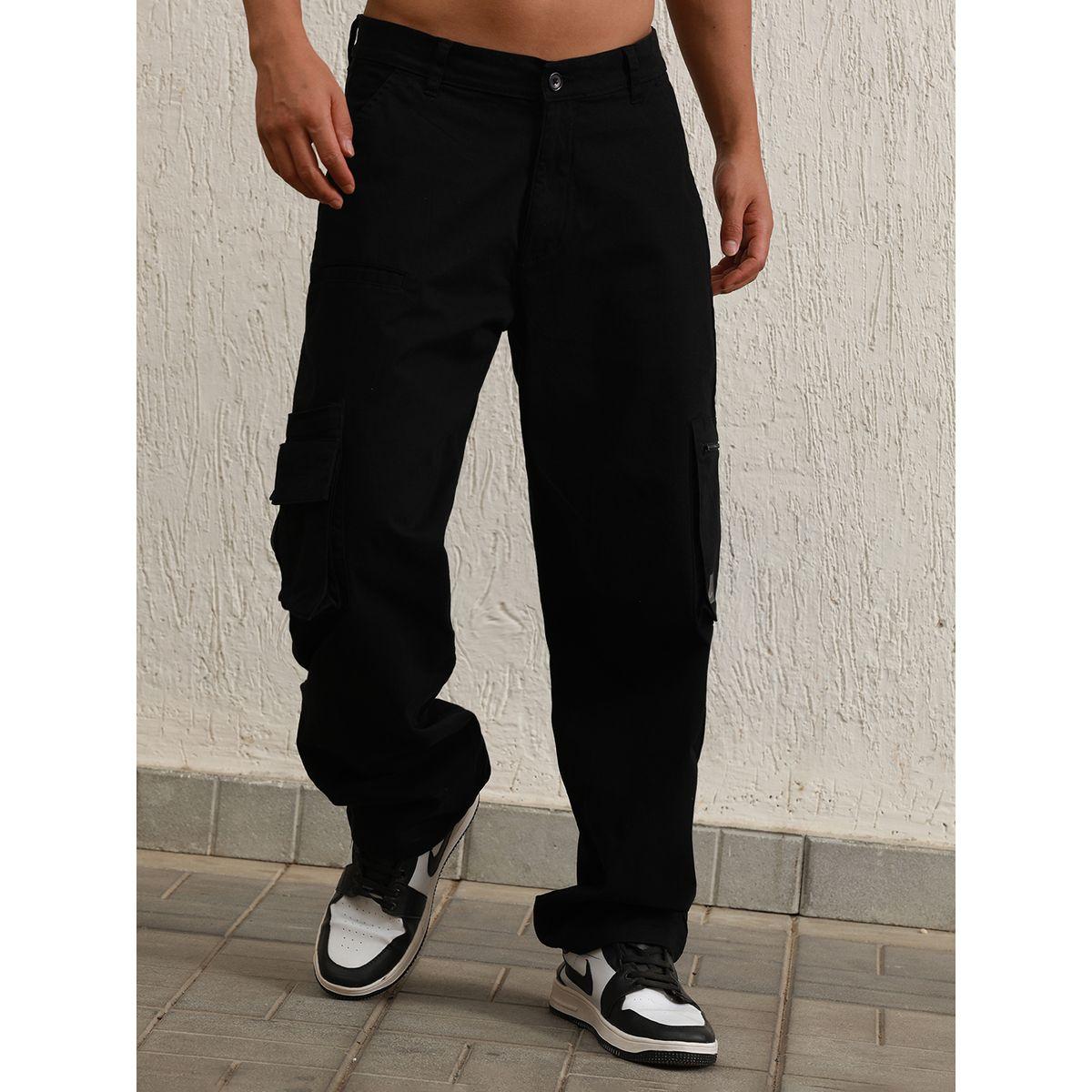 بنطال كارجو بقصة مريحة وجيب بسحَّاب غلق هابر هولم × ستايلي-men-clothing-bottoms-trousersandchinos-trousers-image-1