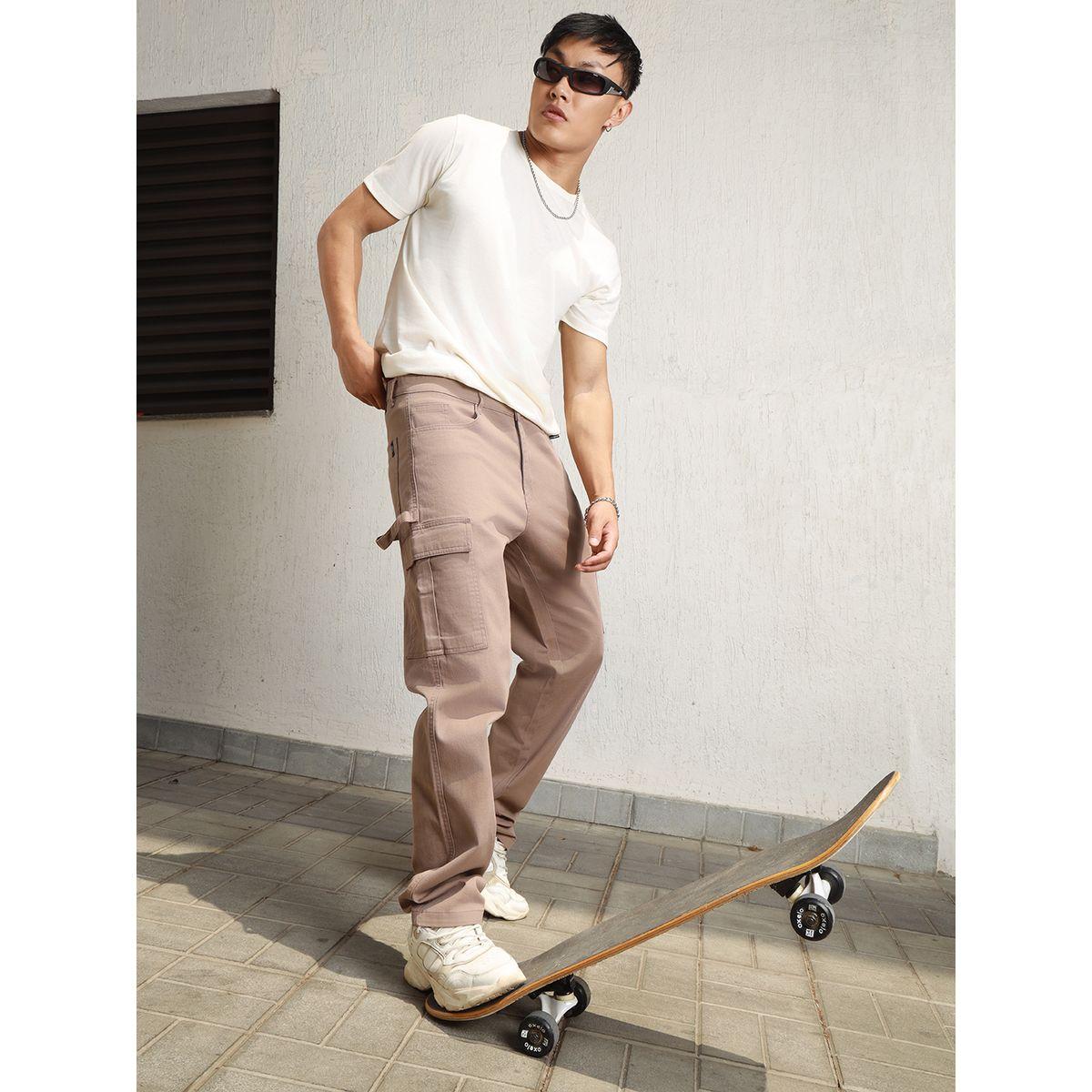 بنطال كارجو بقصة مريحة وخصر متوسط هابر هولم × ستايلي-men-clothing-bottoms-trousersandchinos-trousers-image-5