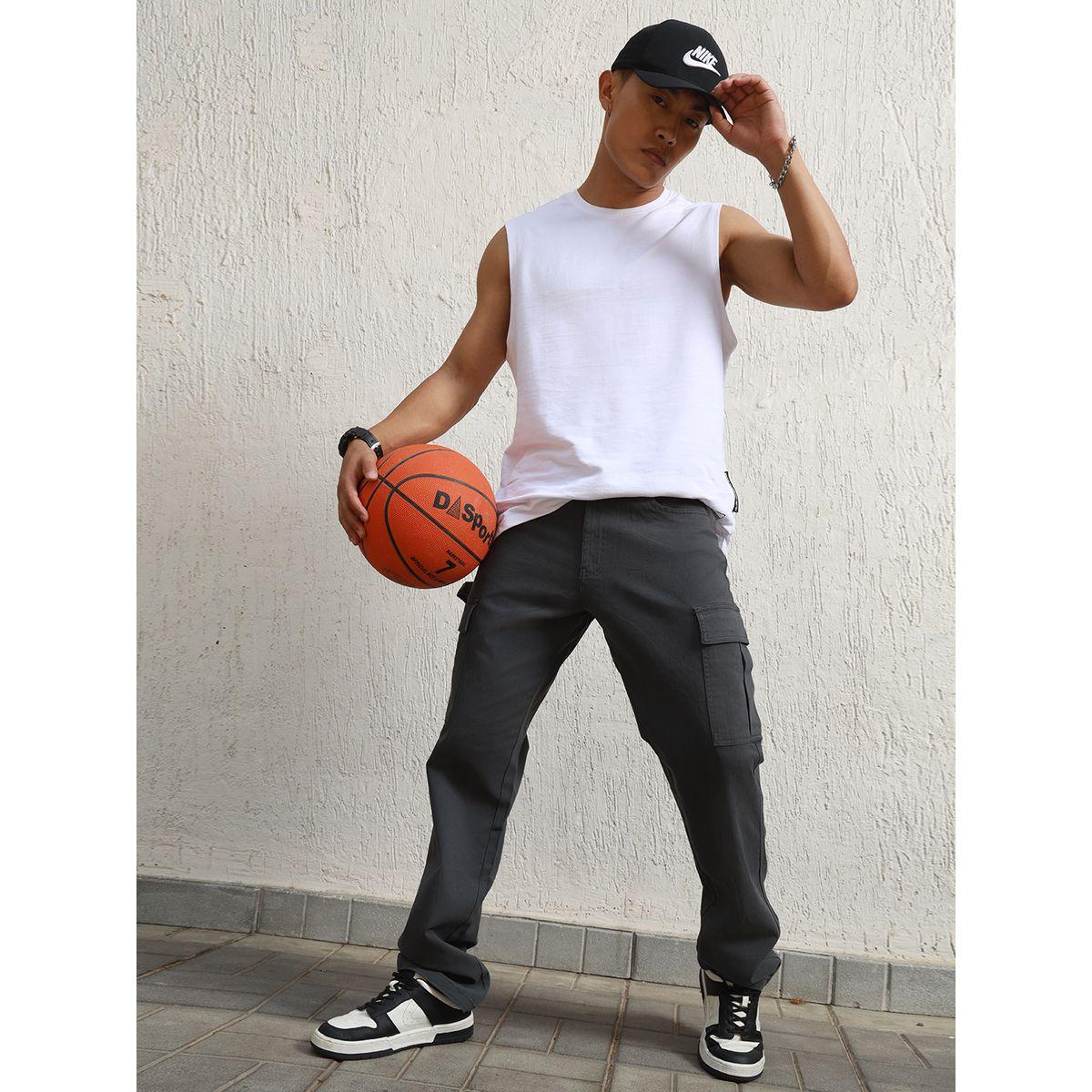 بنطال كارجو بقصة مريحة وخصر متوسط هابر هولم × ستايلي-men-clothing-bottoms-trousersandchinos-trousers-image-5