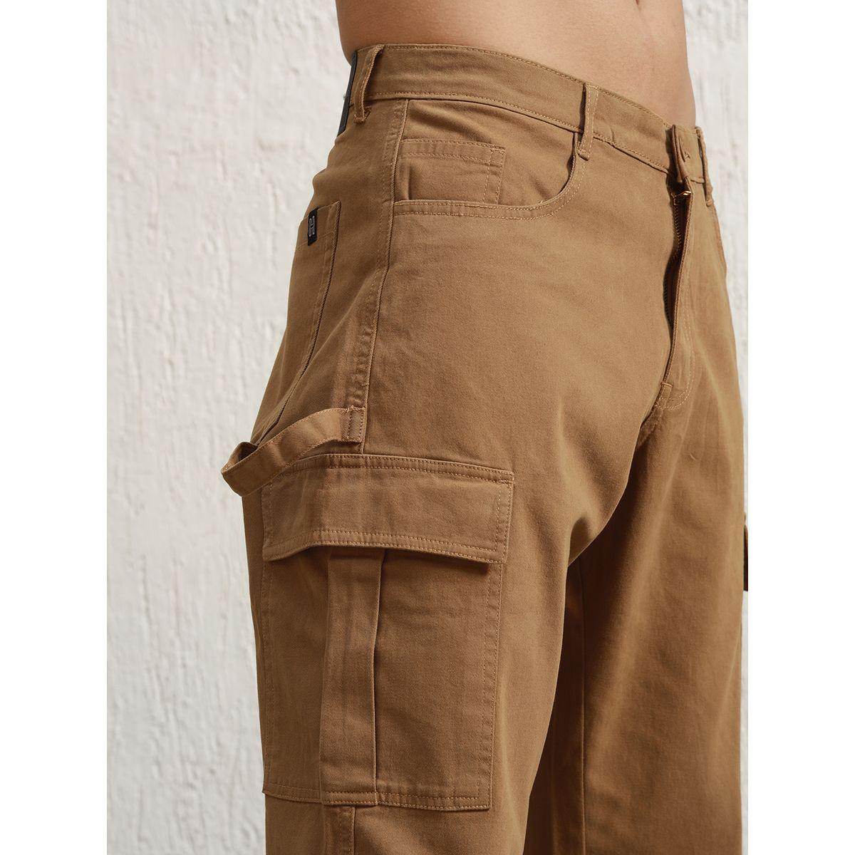 بنطال كارجو بخصر متوسط وقصة سليم فت هابر هولم × ستايلي-men-clothing-bottoms-trousersandchinos-trousers-image-3