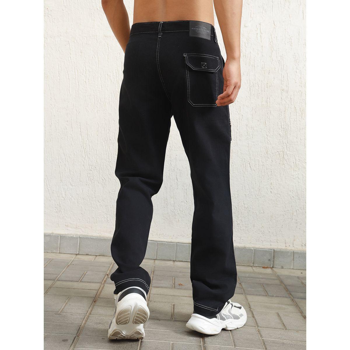 بنطال كارجو بقصة مريحة وتفاصيل مدروزة هابر هولم × ستايلي-men-clothing-bottoms-trousersandchinos-trousers-image-2