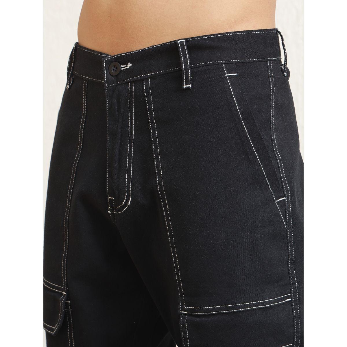بنطال كارجو بقصة مريحة وتفاصيل مدروزة هابر هولم × ستايلي-men-clothing-bottoms-trousersandchinos-trousers-image-3