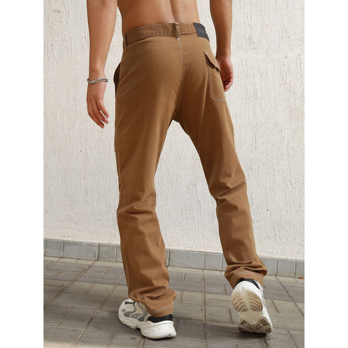بنطال كارجو بقصة مريحة وتفاصيل مدروزة هابر هولم × ستايلي-men-clothing-bottoms-trousersandchinos-trousers-image-2