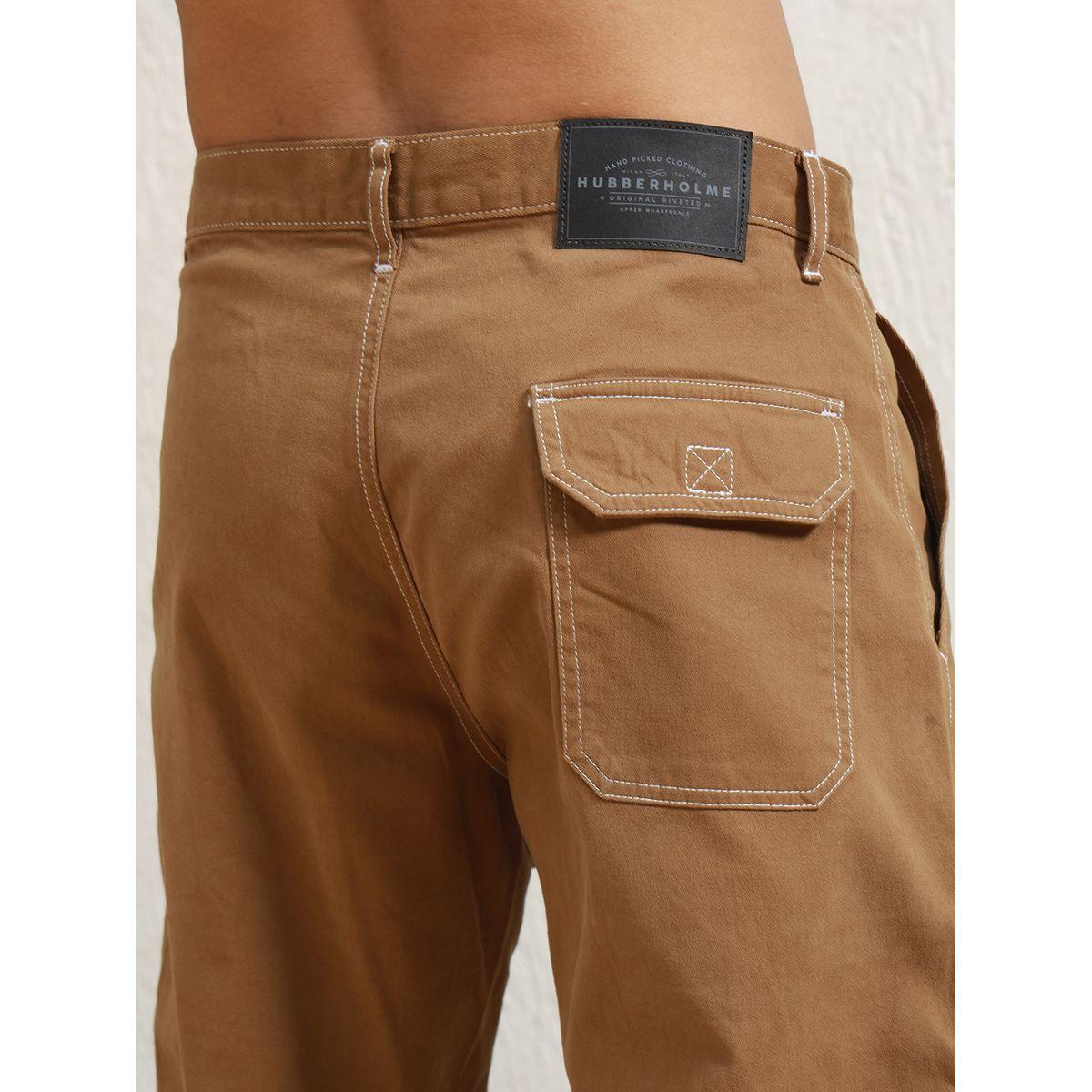 بنطال كارجو بقصة مريحة وتفاصيل مدروزة هابر هولم × ستايلي-men-clothing-bottoms-trousersandchinos-trousers-image-4