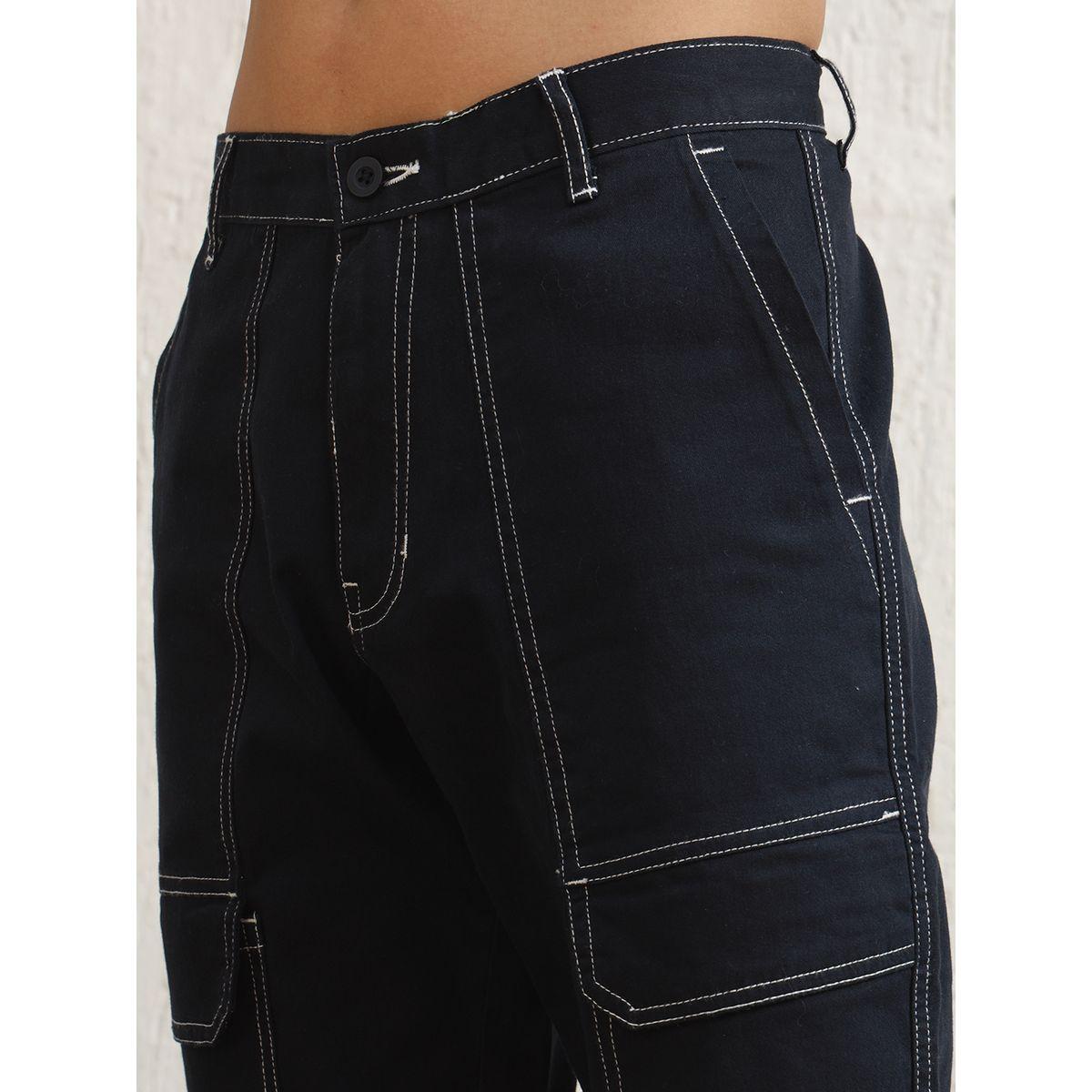 بنطال كارجو بقصة مريحة وتفاصيل مدروزة هابر هولم × ستايلي-men-clothing-bottoms-trousersandchinos-trousers-image-3