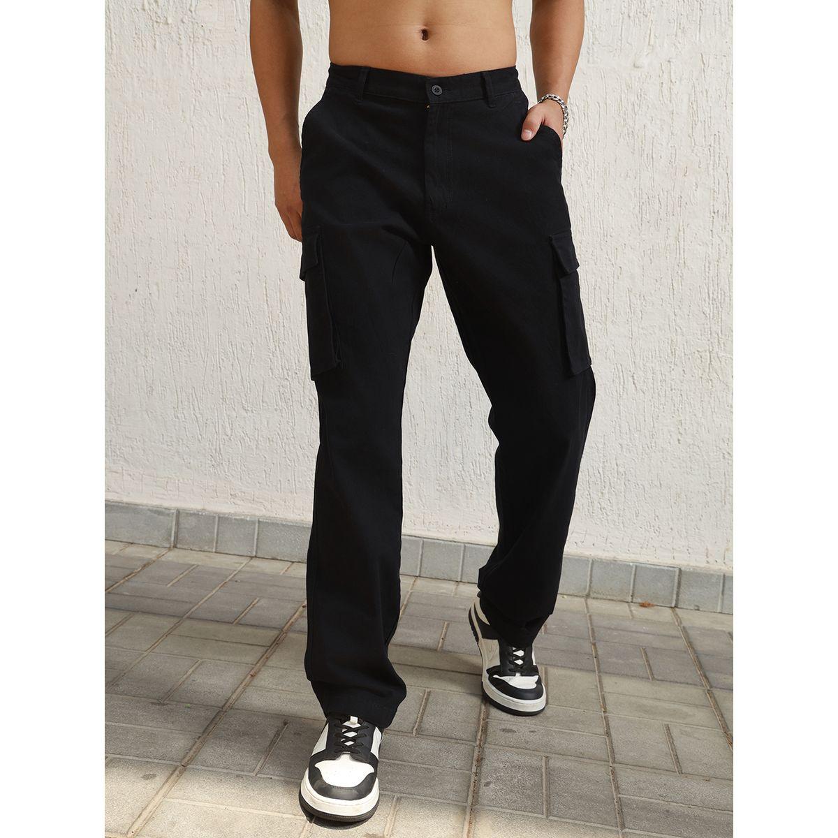 Hubberholme X Styli  Relaxed Fit Mid Rise Solid Cargo Pants-men-clothing-bottoms-trousersandchinos-trousers-image-1