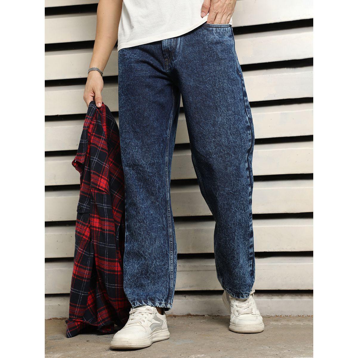 جينز بقصة مريحة وخصر متوسط هاي ستار × ستايلي-men-clothing-bottoms-jeans-image-1
