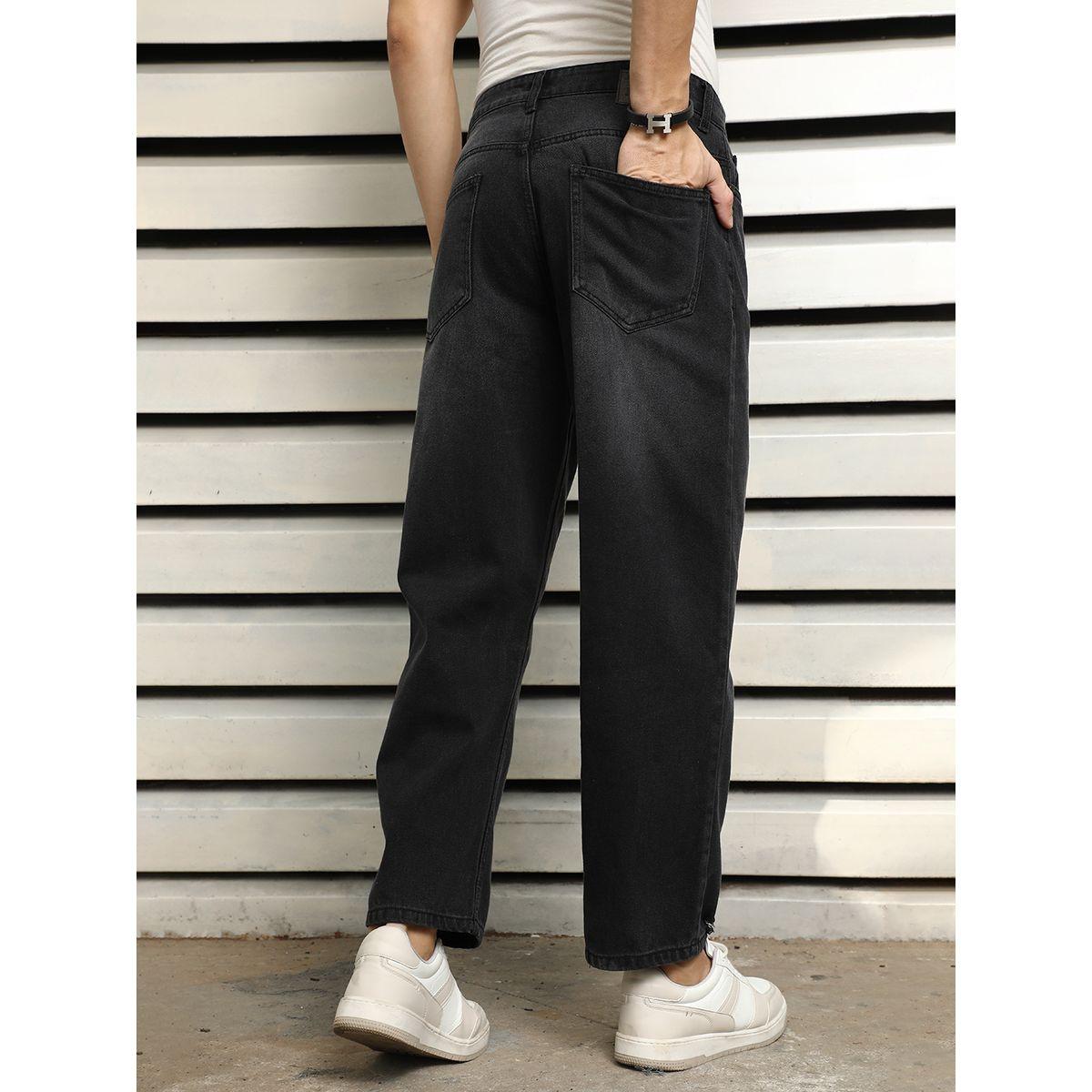 جينز بقصة مريحة وخصر متوسط وتفاصيل ممزقة هاي ستار × ستايلي-men-clothing-bottoms-jeans-image-2