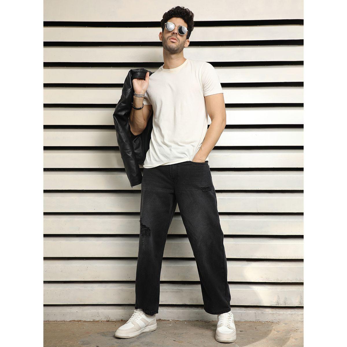 High Star X Styli  Mid Rise Relaxed Fit Distressed Jeans-men-clothing-bottoms-jeans-image-5
