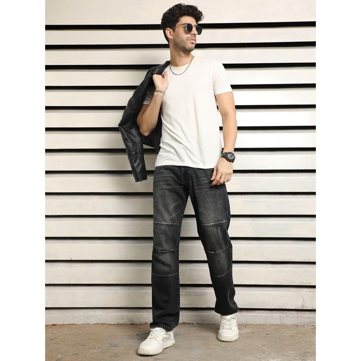 جينز بقصة مستقيمة وخصر متوسط هاي ستار × ستايلي-men-clothing-bottoms-jeans-image-4