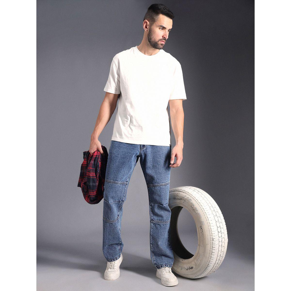 High Star X Styli  Cut & Sew Panel Mid Rise Straight Fit Jeans-men-clothing-bottoms-jeans-image-4