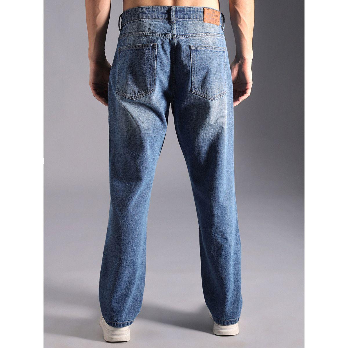 جينز بقصة ارجل مستقيمة وخصر متوسط هاي ستار × ستايلي-men-clothing-bottoms-jeans-image-2