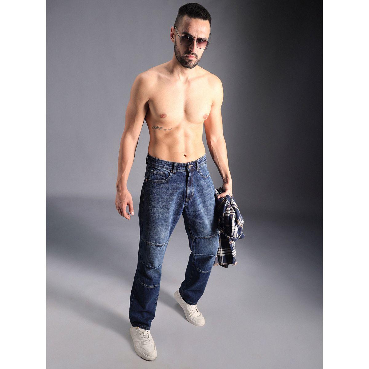 High Star X Styli  Cut & Sew Panel Mid Rise Straight Fit Jeans-men-clothing-bottoms-jeans-image-4