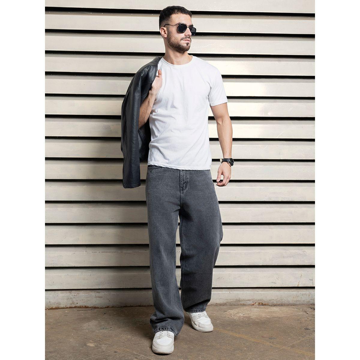High Star X Styli  Mid Rise Relaxed Fit Non Stretchable Jeans-men-clothing-bottoms-jeans-image-4