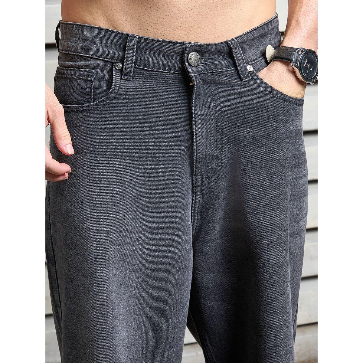 جينز قابل للتمدد بخصر متوسط وقصة مريحة هاي ستار × ستايلي-men-clothing-bottoms-jeans-image-2