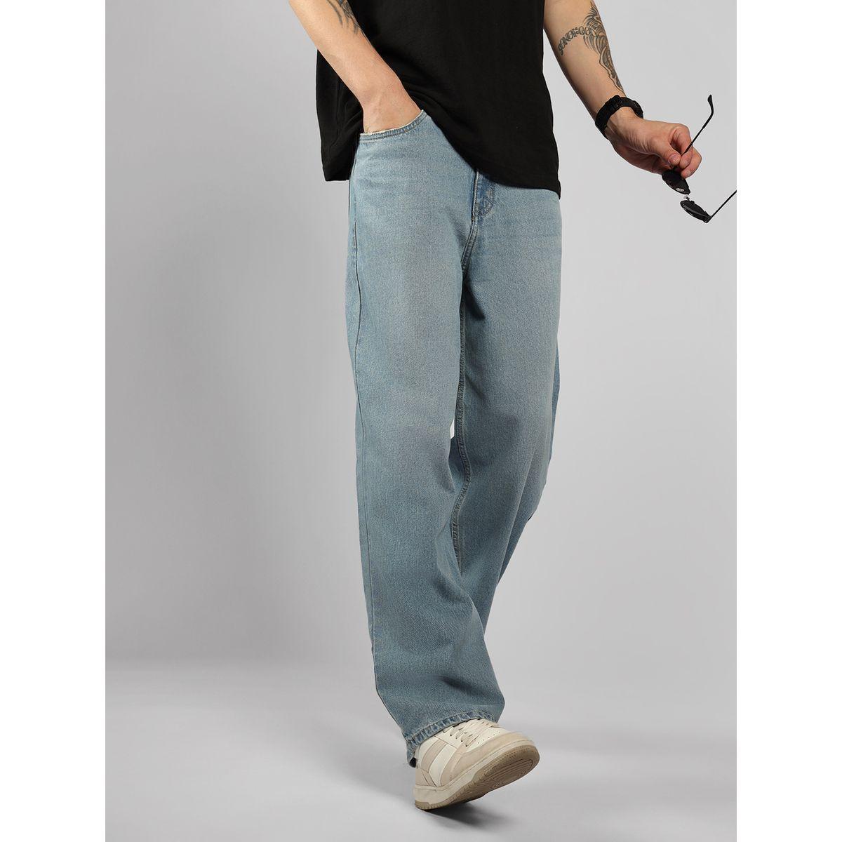جينز بقصة باجي وخصر متوسط هاي ستار × ستايلي-men-clothing-bottoms-jeans-image-1