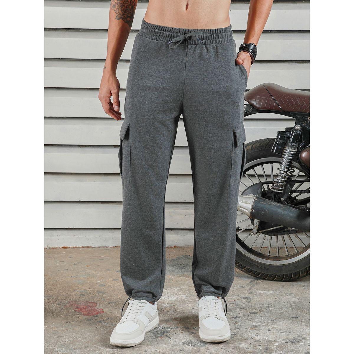 جوغر بقصة مستقيمة وجيوب كارجو مع حواف مكبلة هاي ستار × ستايلي-men-clothing-bottoms-joggers-image-1