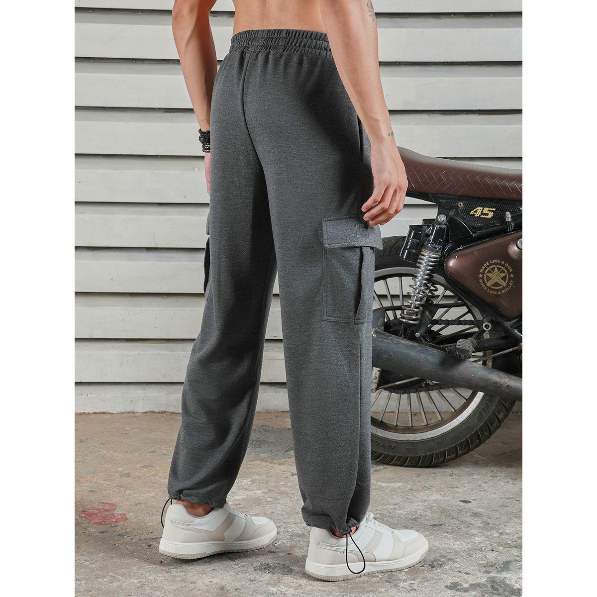 جوغر بقصة مستقيمة وجيوب كارجو مع حواف مكبلة هاي ستار × ستايلي-men-clothing-bottoms-joggers-image-2