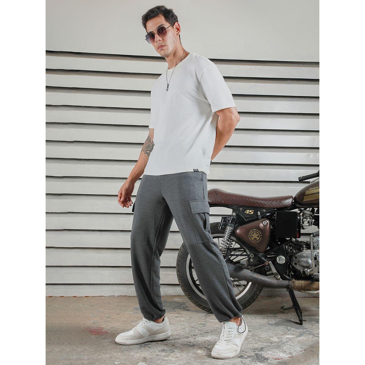 جوغر بقصة مستقيمة وجيوب كارجو مع حواف مكبلة هاي ستار × ستايلي-men-clothing-bottoms-joggers-image-4