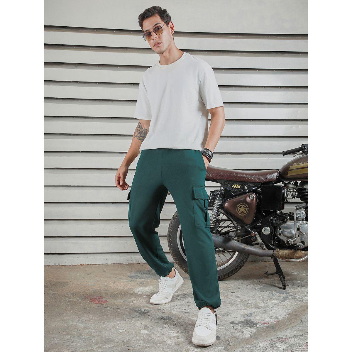جوغر بقصة مستقيمة وجيوب كارجو مع حواف مكبلة هاي ستار × ستايلي-men-clothing-bottoms-joggers-image-4