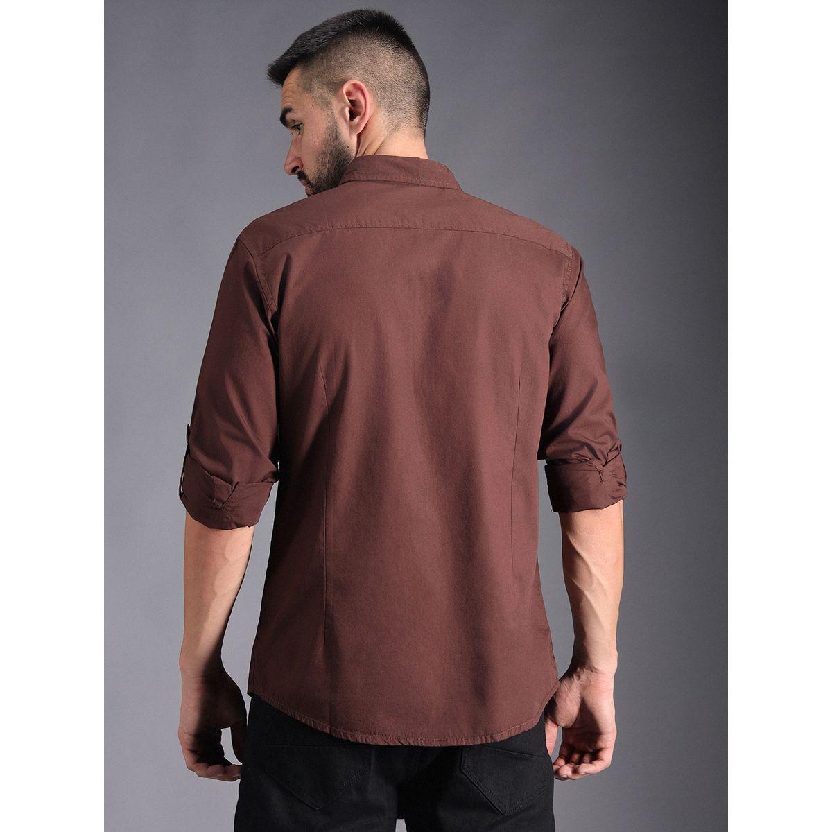 قميص كلاسيك كاجوال باكمام مطوية هاي ستار × ستايلي-men-clothing-shirts-image-2